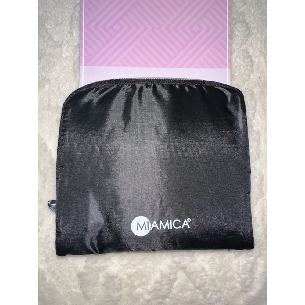 MIAMICA Black White “Laundry” Foldable Travel Laundry Zip Bag